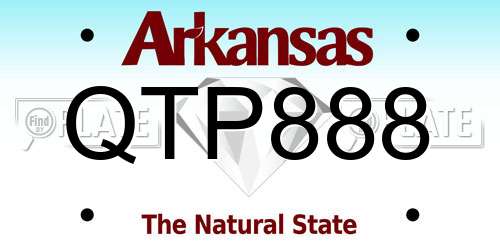 QTP888 Arkansas License Plate
