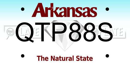 QTP88S Arkansas License Plate
