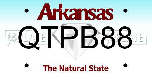 QTPB88 Arkansas License Plate