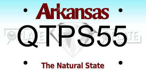 QTPS55 Arkansas License Plate