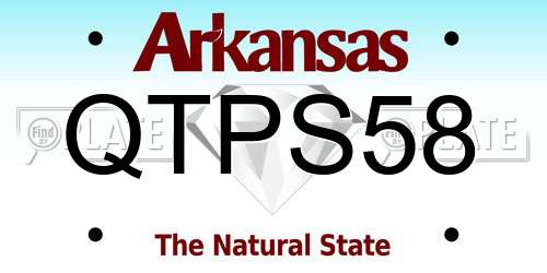 QTPS58 Arkansas License Plate