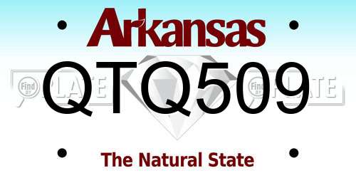 QTQ509 Arkansas License Plate