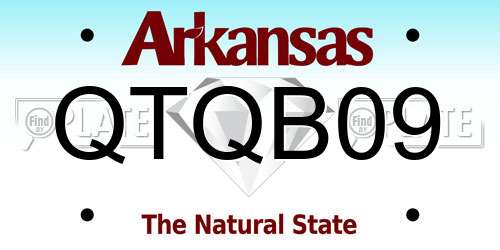 QTQB09 Arkansas License Plate