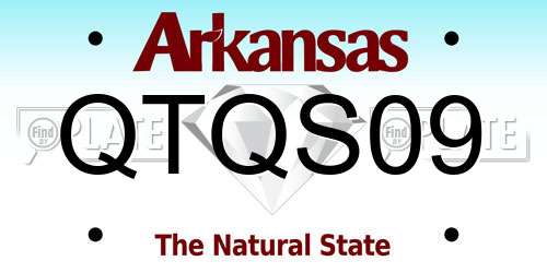 QTQS09 Arkansas License Plate