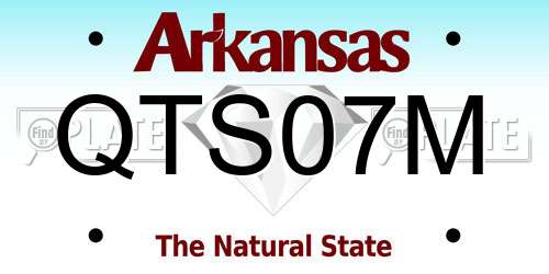 QTS07M Arkansas License Plate