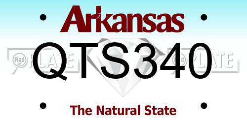QTS340 Arkansas License Plate