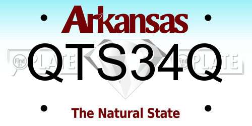 QTS34Q Arkansas License Plate
