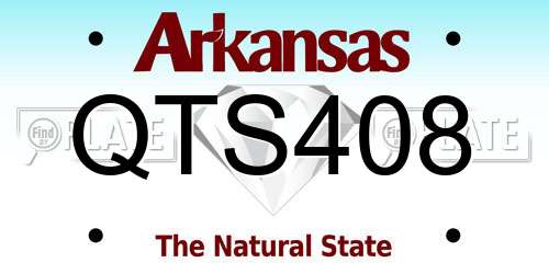 QTS408 Arkansas License Plate