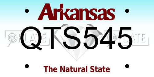 QTS545 Arkansas License Plate