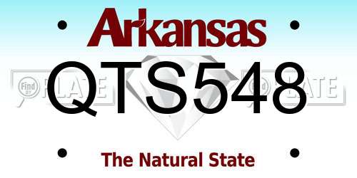 QTS548 Arkansas License Plate