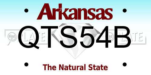 QTS54B Arkansas License Plate