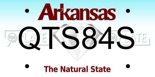 QTS84S Arkansas License Plate