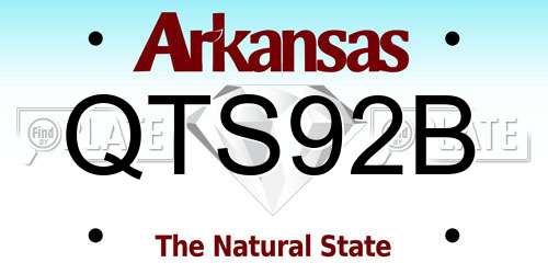 QTS92B Arkansas License Plate