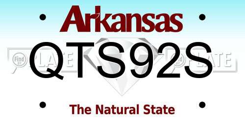 QTS92S Arkansas License Plate