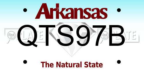 QTS97B Arkansas License Plate