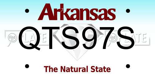 QTS97S Arkansas License Plate