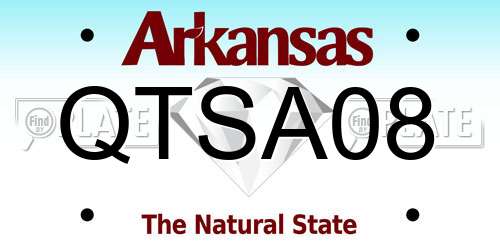 QTSA08 Arkansas License Plate