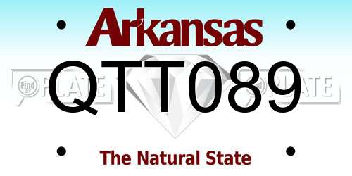 QTT089 Arkansas License Plate