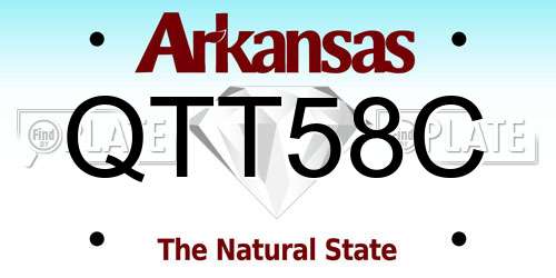 QTT58C Arkansas License Plate