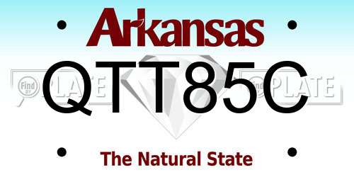 QTT85C Arkansas License Plate