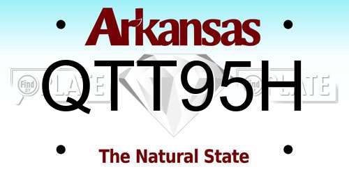 QTT95H Arkansas License Plate