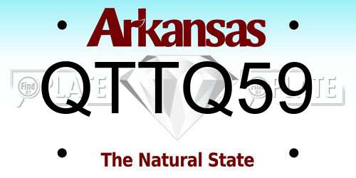 QTTQ59 Arkansas License Plate