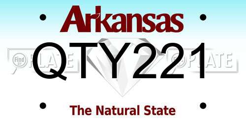 QTY221 Arkansas License Plate