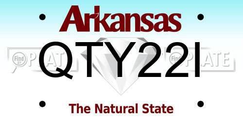QTY22I Arkansas License Plate