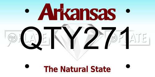 QTY271 Arkansas License Plate
