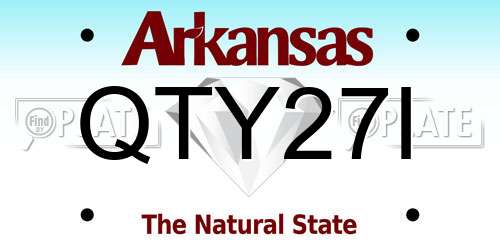 QTY27I Arkansas License Plate