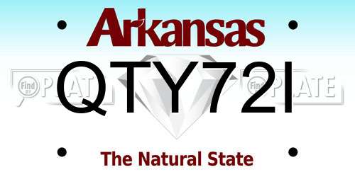 QTY72I Arkansas License Plate