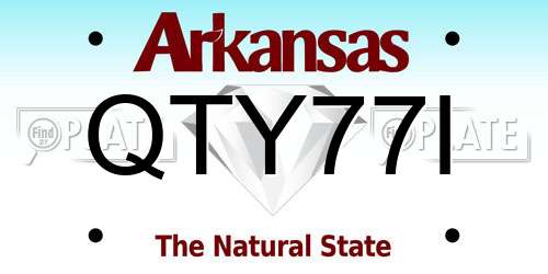 QTY77I Arkansas License Plate