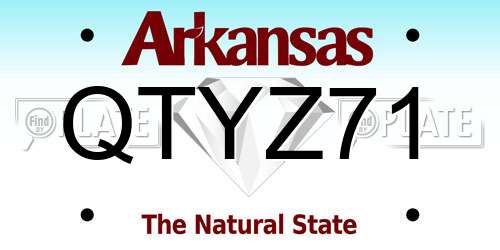 QTYZ71 Arkansas License Plate