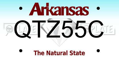QTZ55C Arkansas License Plate