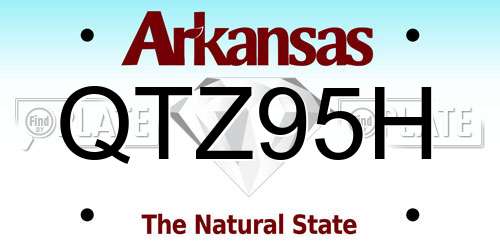 QTZ95H Arkansas License Plate