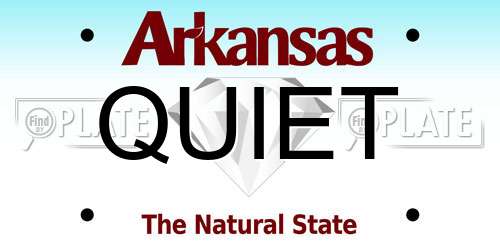 QUIET Arkansas License Plate