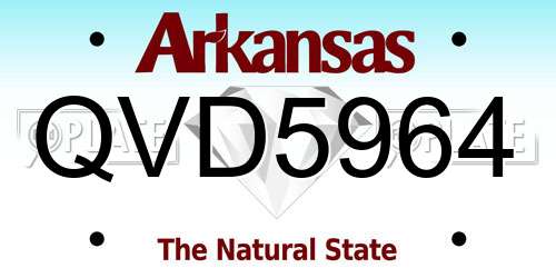QVD5964 Arkansas License Plate