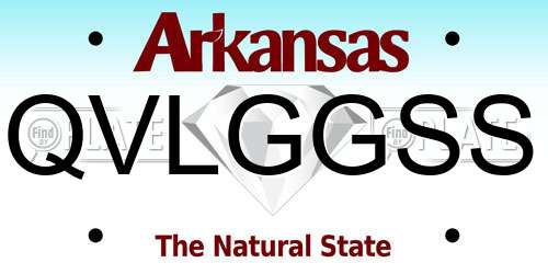 QVLGGSS Arkansas License Plate