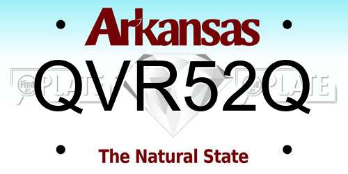 QVR52Q Arkansas License Plate