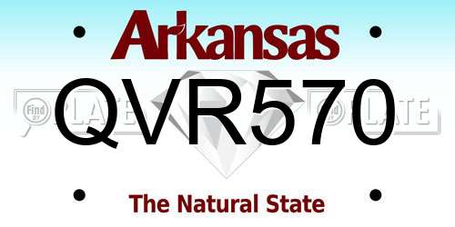QVR570 Arkansas License Plate