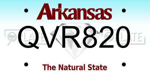 QVR820 Arkansas License Plate
