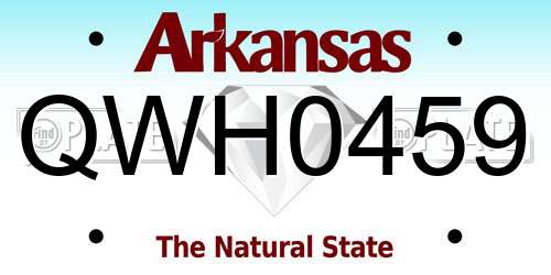 QWH0459 Arkansas License Plate