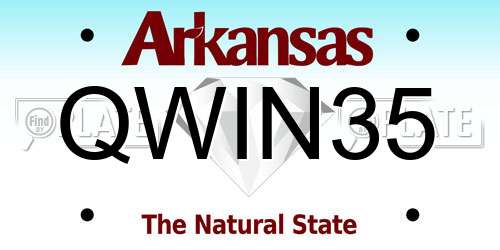 QWIN35 Arkansas License Plate
