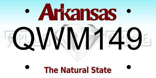 QWM149 Arkansas License Plate