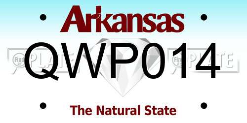 QWP014 Arkansas License Plate