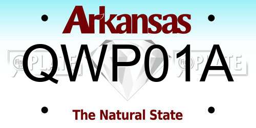 QWP01A Arkansas License Plate