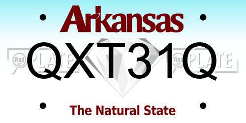 QXT31Q Arkansas License Plate