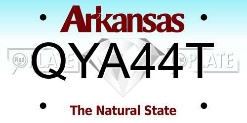 QYA44T Arkansas License Plate