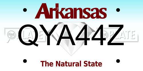 QYA44Z Arkansas License Plate