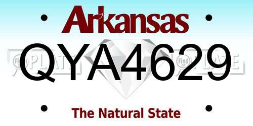 QYA4629 Arkansas License Plate